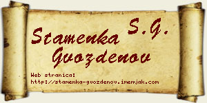 Stamenka Gvozdenov vizit kartica